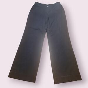 J Jill Women’s 6P Black Wide Leg Chino Pants Casual Preppy 28x28 EUC